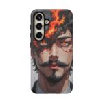 Fiery Design, Anime Style, Unique Cell Phone Accessory, Strong and Stylish