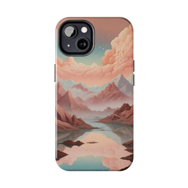 Mountain Reflection Tough Phone Case - Nature-Inspired Design for Adventurers