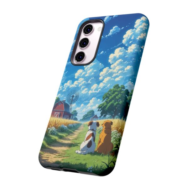 Dog-Themed Phone Case, Whimsical Pet Lover Case, Cute Animal Accessory, Nature Scene Protection, Gift for Dog Owners