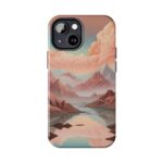 Mountain Reflection Tough Phone Case - Nature-Inspired Design for Adventurers