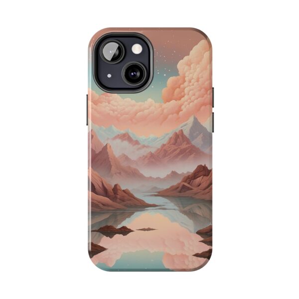 Mountain Reflection Tough Phone Case - Nature-Inspired Design for Adventurers