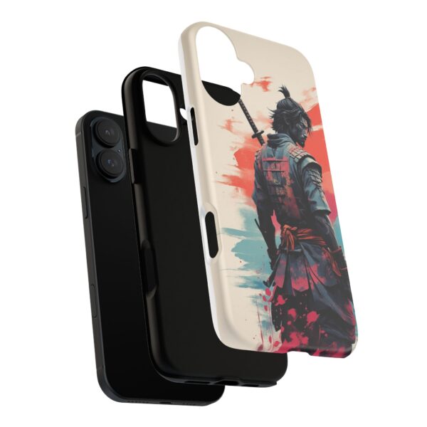 Samurai Warrior Phone Case, Tough Cases, Unique Phone Accessories, Phone Cover Gift, Gamer Phone Decor, Anime Style Case