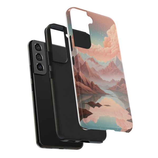 Mountain Reflection Tough Phone Case - Nature-Inspired Design for Adventurers