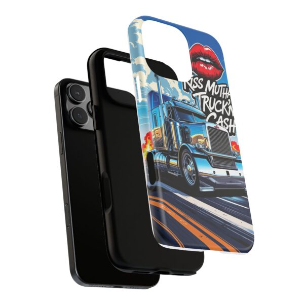 Cool Phone Case for Truck Lovers, Trucking Gifts, Unique Truck Driver Accessories, Kiss Mutha Truckin Cash Design, Fun Car Enthusiast Gift