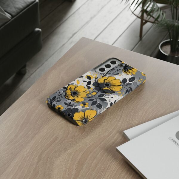 Floral Phone Case, Yellow Flower Design, Stylish Phone Protection