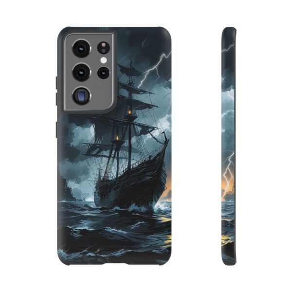 Stormy Seas Tough Phone Case - Pirate Ship Design