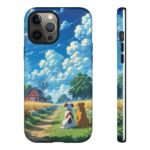 Dog-Themed Phone Case, Whimsical Pet Lover Case, Cute Animal Accessory, Nature Scene Protection, Gift for Dog Owners