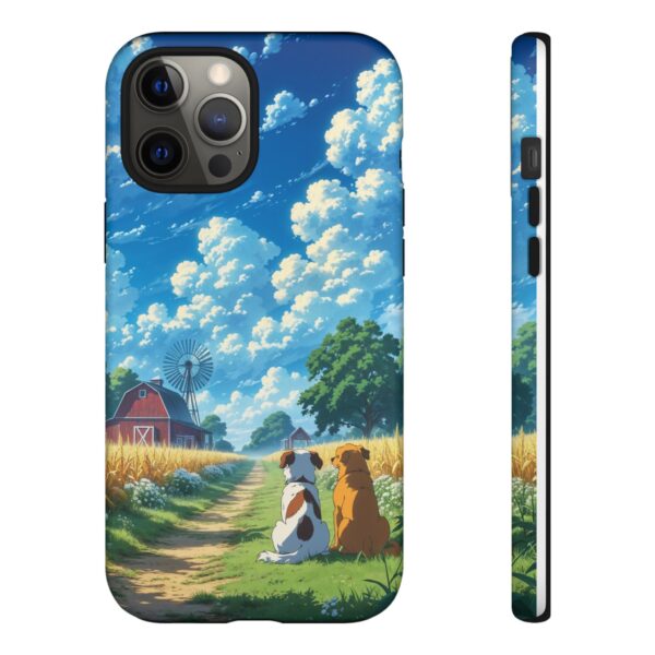 Dog-Themed Phone Case, Whimsical Pet Lover Case, Cute Animal Accessory, Nature Scene Protection, Gift for Dog Owners