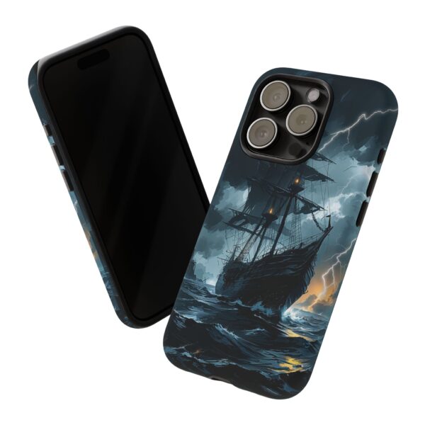 Stormy Seas Tough Phone Case - Pirate Ship Design