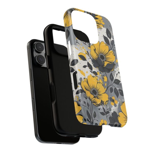 Floral Phone Case, Yellow Flower Design, Stylish Phone Protection