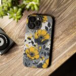 Floral Phone Case, Yellow Flower Design, Stylish Phone Protection