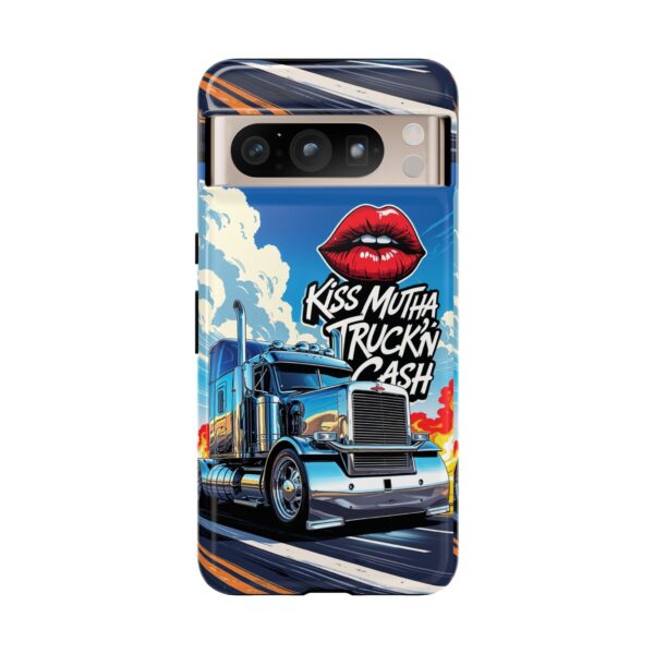 Cool Phone Case for Truck Lovers, Trucking Gifts, Unique Truck Driver Accessories, Kiss Mutha Truckin Cash Design, Fun Car Enthusiast Gift
