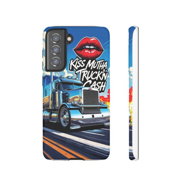 Cool Phone Case for Truck Lovers, Trucking Gifts, Unique Truck Driver Accessories, Kiss Mutha Truckin Cash Design, Fun Car Enthusiast Gift