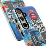 Cool Phone Case for Truck Lovers, Trucking Gifts, Unique Truck Driver Accessories, Kiss Mutha Truckin Cash Design, Fun Car Enthusiast Gift