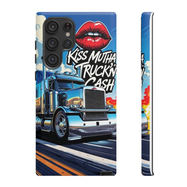 Cool Phone Case for Truck Lovers, Trucking Gifts, Unique Truck Driver Accessories, Kiss Mutha Truckin Cash Design, Fun Car Enthusiast Gift