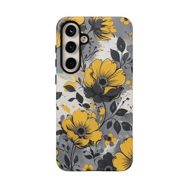 Floral Phone Case, Yellow Flower Design, Stylish Phone Protection