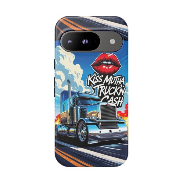 Cool Phone Case for Truck Lovers, Trucking Gifts, Unique Truck Driver Accessories, Kiss Mutha Truckin Cash Design, Fun Car Enthusiast Gift