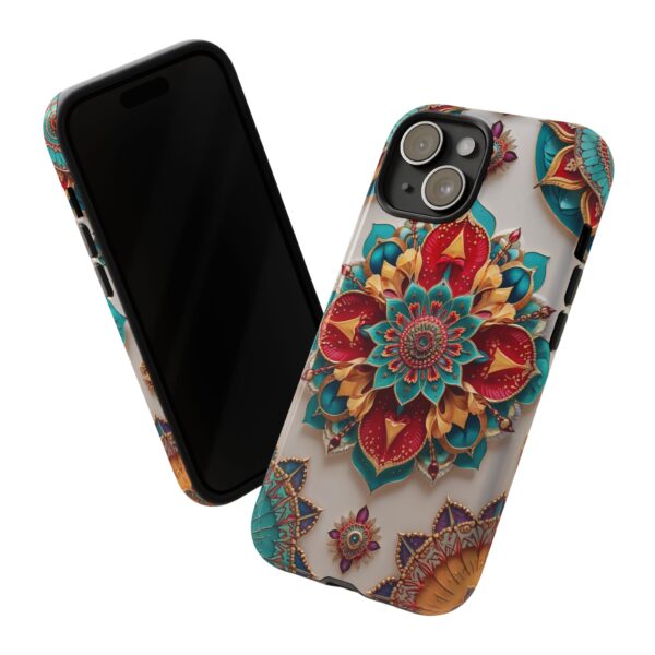 Colorful Mandala Phone Cover, Bohemian Style Accessory, Unique Gift for Her, Stylish Smartphone Protection