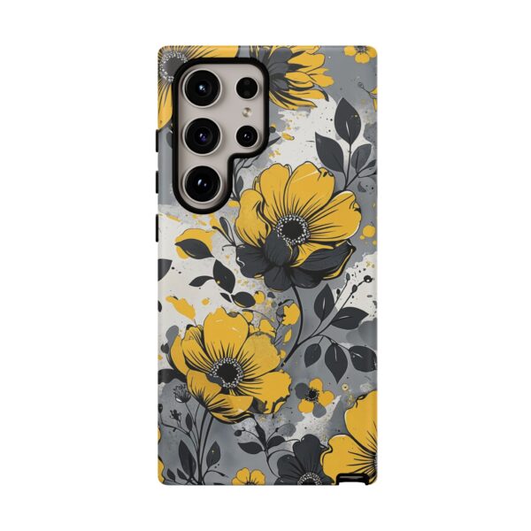 Floral Phone Case, Yellow Flower Design, Stylish Phone Protection