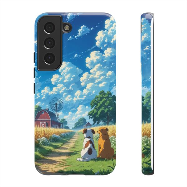 Dog-Themed Phone Case, Whimsical Pet Lover Case, Cute Animal Accessory, Nature Scene Protection, Gift for Dog Owners