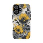 Floral Phone Case, Yellow Flower Design, Stylish Phone Protection