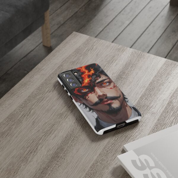 Fiery Design, Anime Style, Unique Cell Phone Accessory, Strong and Stylish