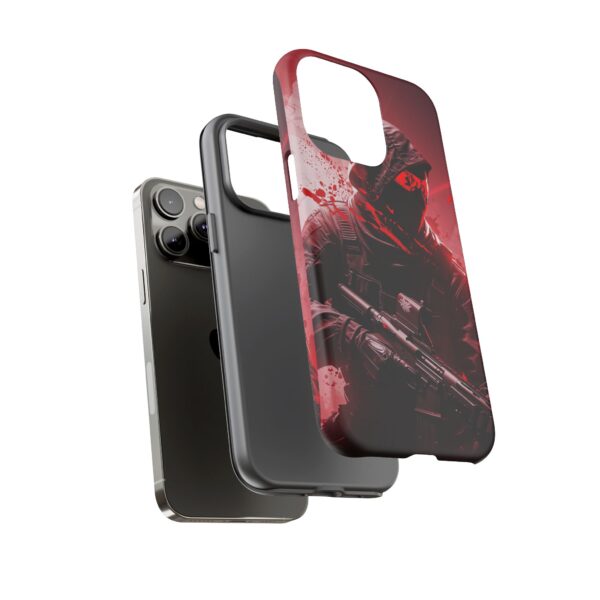 Red Urban Warrior Phone Case for Gamers & Action Fans
