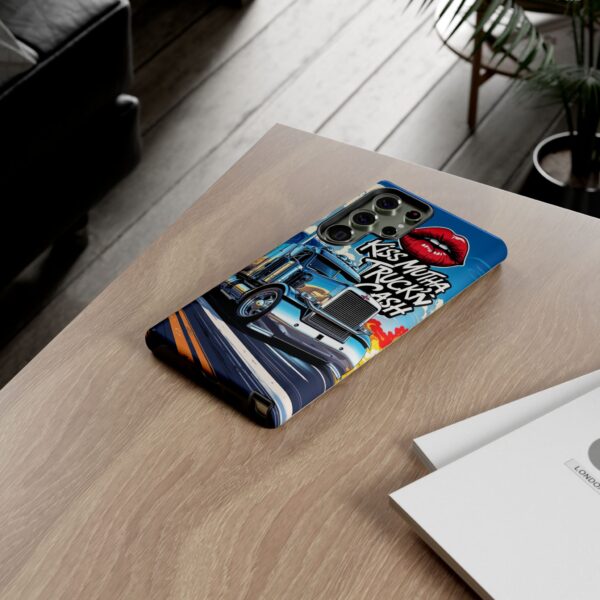Cool Phone Case for Truck Lovers, Trucking Gifts, Unique Truck Driver Accessories, Kiss Mutha Truckin Cash Design, Fun Car Enthusiast Gift