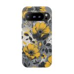 Floral Phone Case, Yellow Flower Design, Stylish Phone Protection