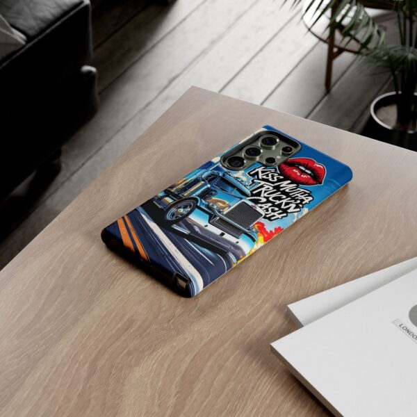 Cool Phone Case for Truck Lovers, Trucking Gifts, Unique Truck Driver Accessories, Kiss Mutha Truckin Cash Design, Fun Car Enthusiast Gift