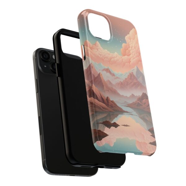 Mountain Reflection Tough Phone Case - Nature-Inspired Design for Adventurers