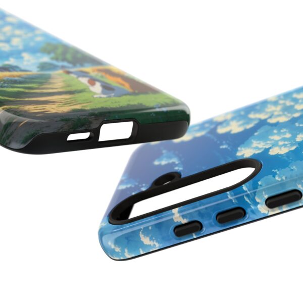 Dog-Themed Phone Case, Whimsical Pet Lover Case, Cute Animal Accessory, Nature Scene Protection, Gift for Dog Owners