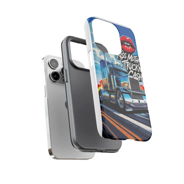 Cool Phone Case for Truck Lovers, Trucking Gifts, Unique Truck Driver Accessories, Kiss Mutha Truckin Cash Design, Fun Car Enthusiast Gift