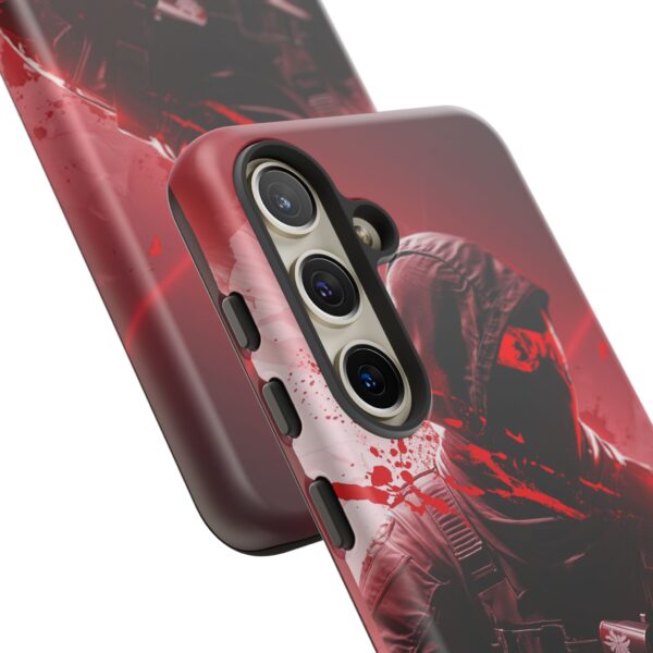 Red Urban Warrior Phone Case for Gamers & Action Fans