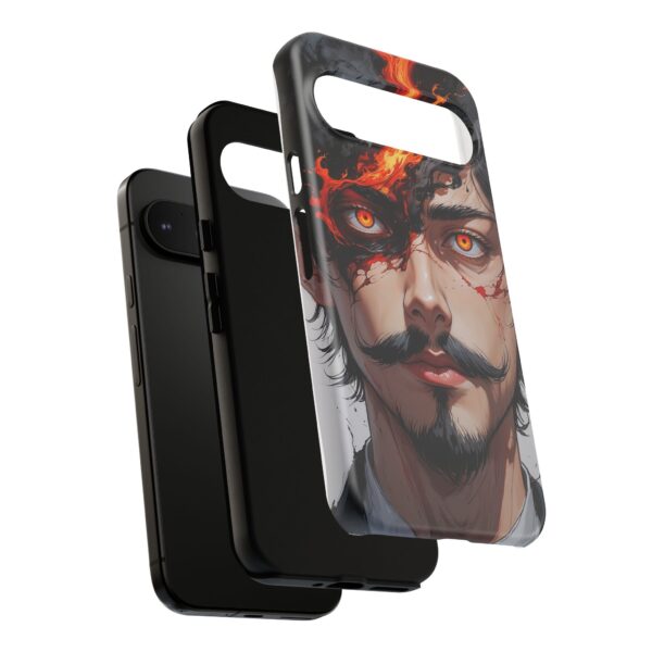 Fiery Design, Anime Style, Unique Cell Phone Accessory, Strong and Stylish
