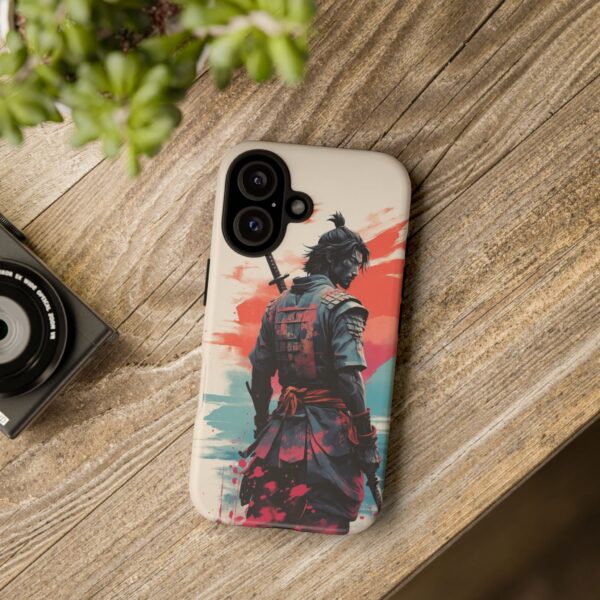 Samurai Warrior Phone Case, Tough Cases, Unique Phone Accessories, Phone Cover Gift, Gamer Phone Decor, Anime Style Case
