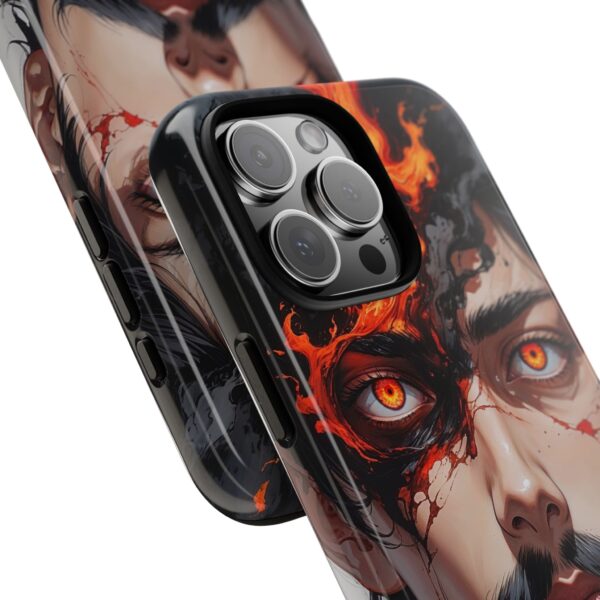 Fiery Design, Anime Style, Unique Cell Phone Accessory, Strong and Stylish