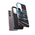 Cool Phone Case for Truck Lovers, Trucking Gifts, Unique Truck Driver Accessories, Kiss Mutha Truckin Cash Design, Fun Car Enthusiast Gift