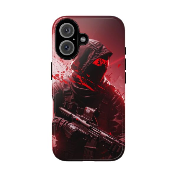 Red Urban Warrior Phone Case for Gamers & Action Fans