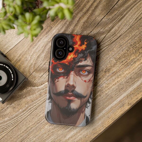 Fiery Design, Anime Style, Unique Cell Phone Accessory, Strong and Stylish