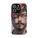Fiery Design, Anime Style, Unique Cell Phone Accessory, Strong and Stylish