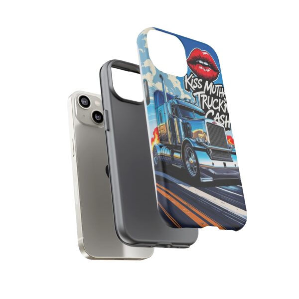 Cool Phone Case for Truck Lovers, Trucking Gifts, Unique Truck Driver Accessories, Kiss Mutha Truckin Cash Design, Fun Car Enthusiast Gift
