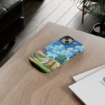 Dog-Themed Phone Case, Whimsical Pet Lover Case, Cute Animal Accessory, Nature Scene Protection, Gift for Dog Owners