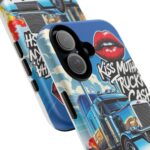 Cool Phone Case for Truck Lovers, Trucking Gifts, Unique Truck Driver Accessories, Kiss Mutha Truckin Cash Design, Fun Car Enthusiast Gift