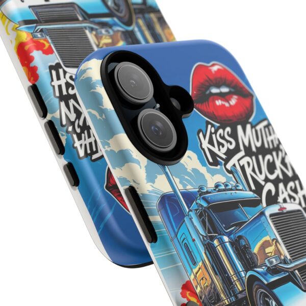 Cool Phone Case for Truck Lovers, Trucking Gifts, Unique Truck Driver Accessories, Kiss Mutha Truckin Cash Design, Fun Car Enthusiast Gift