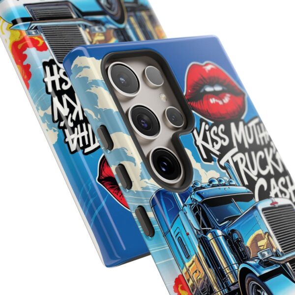 Cool Phone Case for Truck Lovers, Trucking Gifts, Unique Truck Driver Accessories, Kiss Mutha Truckin Cash Design, Fun Car Enthusiast Gift