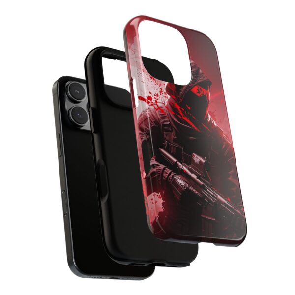 Red Urban Warrior Phone Case for Gamers & Action Fans