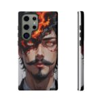 Fiery Design, Anime Style, Unique Cell Phone Accessory, Strong and Stylish