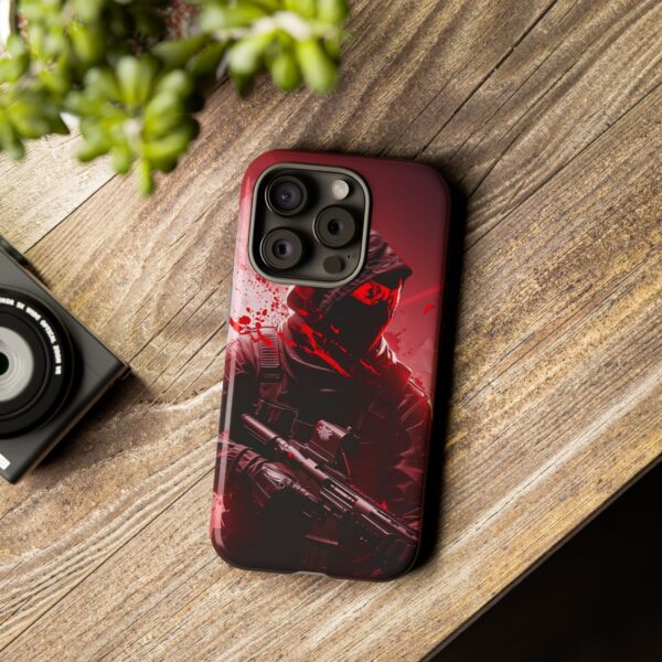 Red Urban Warrior Phone Case for Gamers & Action Fans