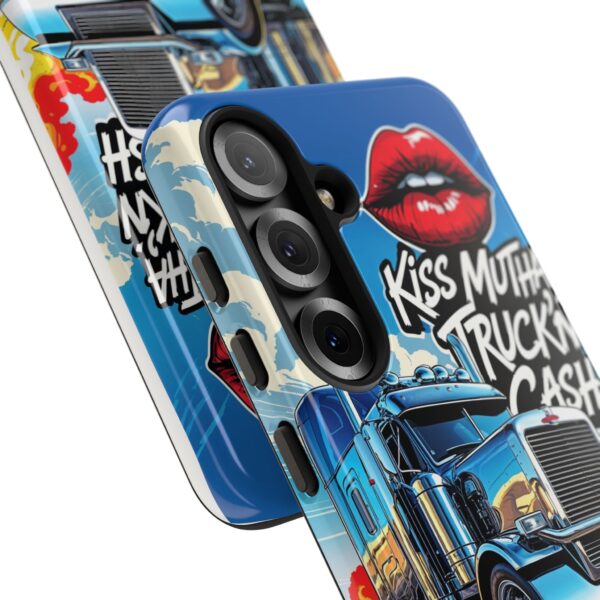 Cool Phone Case for Truck Lovers, Trucking Gifts, Unique Truck Driver Accessories, Kiss Mutha Truckin Cash Design, Fun Car Enthusiast Gift